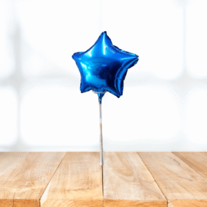 Globo Estrella Azul Metálico