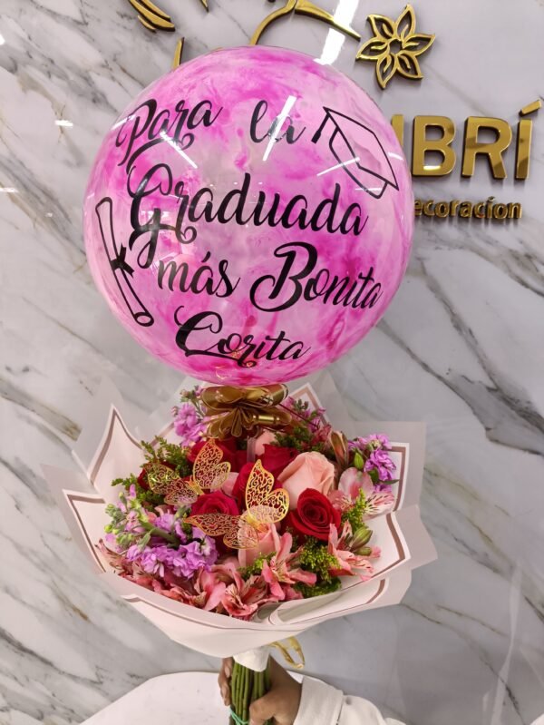 Arreglo con Globo Personalizado - Imagen 2