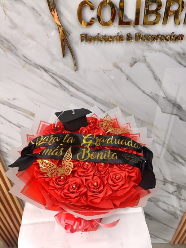 Ramo con Rosas eternas Rojas - Imagen 2