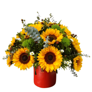 Centro de Mesa Radiante con Girasoles