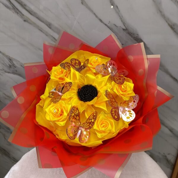 Bouquet de Girasol y Rosas Amarillas - Imagen 2