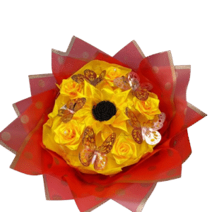 Bouquet de Girasol y Rosas Amarillas