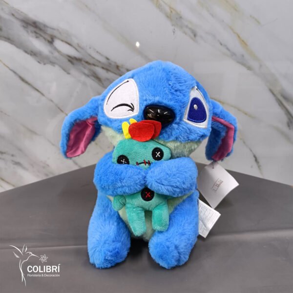 Peluche Stitch Abrazando a Scrump - Imagen 2